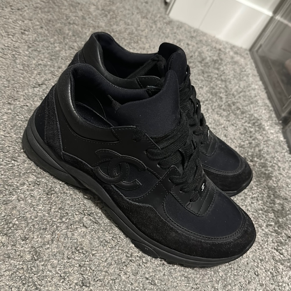 Black Chanel Trainers